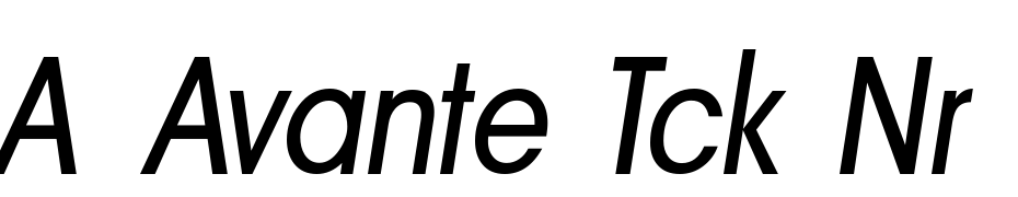 A_Avante Tck Nr Italic Yazı tipi ücretsiz indir